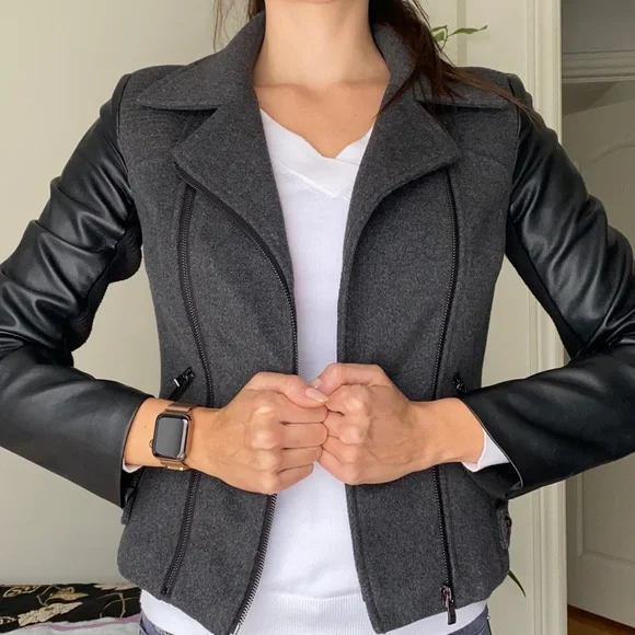 Lady Dutch high society biker style jacket faux leather - Picture 5 of 12